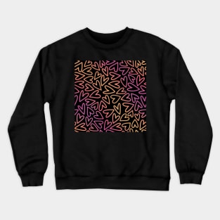 Ombre Hearts on Black Crewneck Sweatshirt